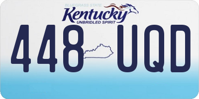 KY license plate 448UQD