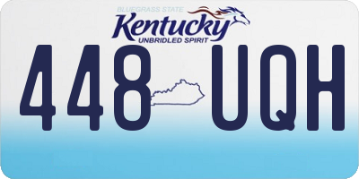 KY license plate 448UQH