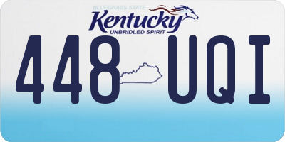 KY license plate 448UQI