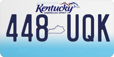 KY license plate 448UQK