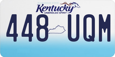 KY license plate 448UQM