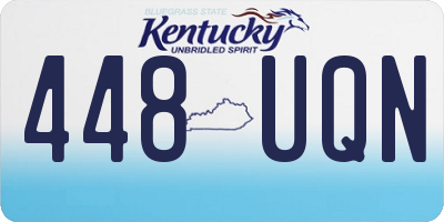 KY license plate 448UQN