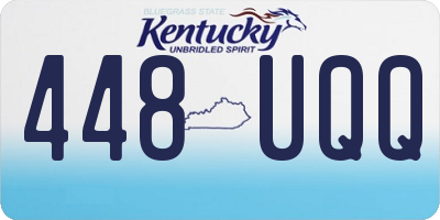 KY license plate 448UQQ