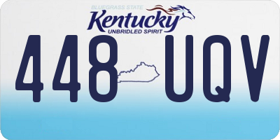 KY license plate 448UQV