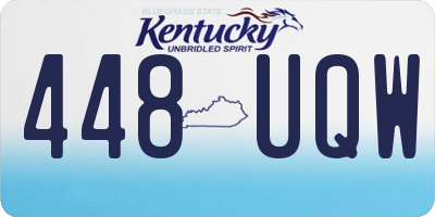 KY license plate 448UQW
