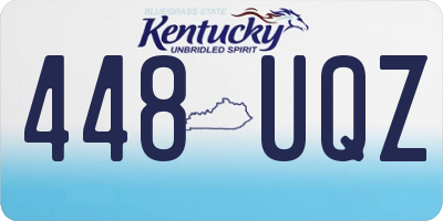 KY license plate 448UQZ