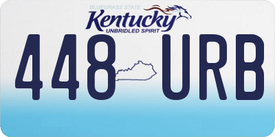 KY license plate 448URB