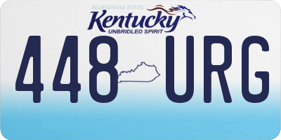 KY license plate 448URG