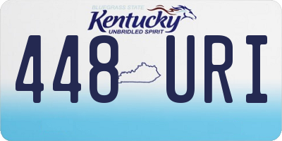 KY license plate 448URI