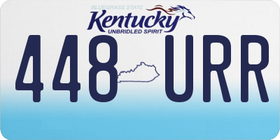 KY license plate 448URR
