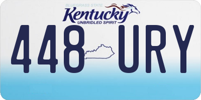 KY license plate 448URY