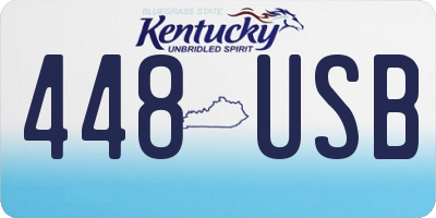 KY license plate 448USB