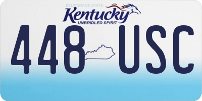 KY license plate 448USC