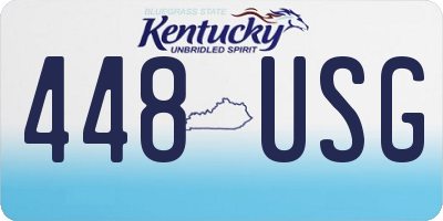 KY license plate 448USG