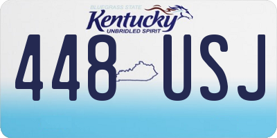 KY license plate 448USJ