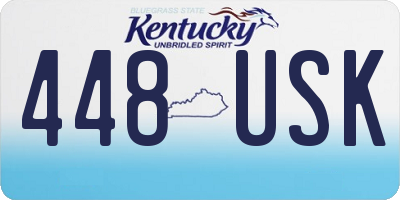 KY license plate 448USK