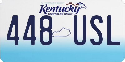 KY license plate 448USL