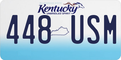 KY license plate 448USM