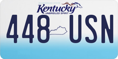KY license plate 448USN