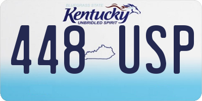 KY license plate 448USP