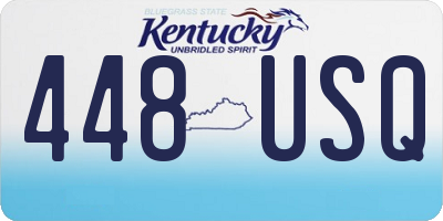 KY license plate 448USQ