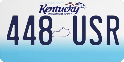 KY license plate 448USR
