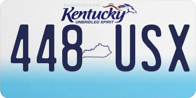 KY license plate 448USX