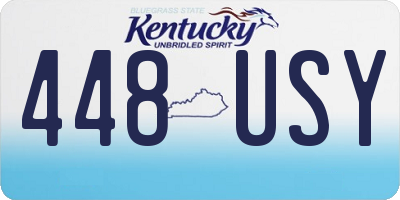 KY license plate 448USY
