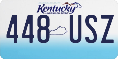 KY license plate 448USZ