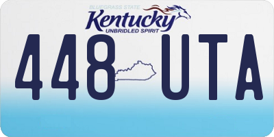 KY license plate 448UTA