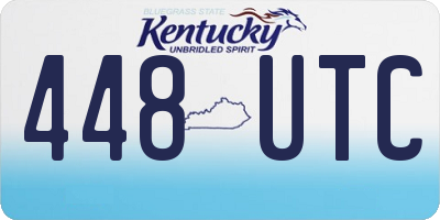KY license plate 448UTC