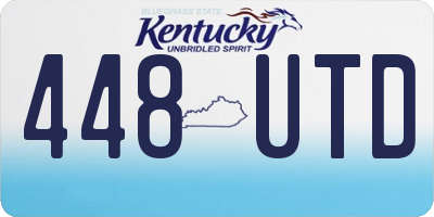 KY license plate 448UTD