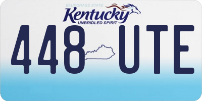 KY license plate 448UTE
