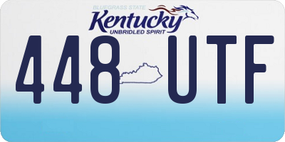 KY license plate 448UTF