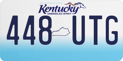 KY license plate 448UTG