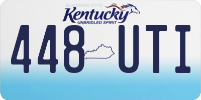 KY license plate 448UTI