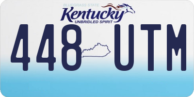KY license plate 448UTM