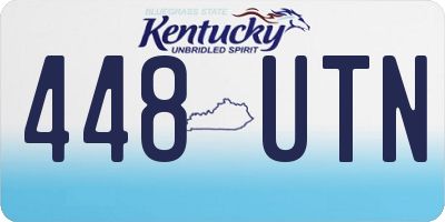 KY license plate 448UTN