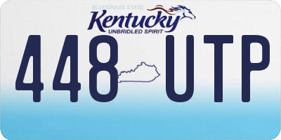 KY license plate 448UTP
