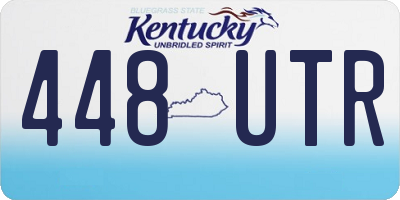 KY license plate 448UTR