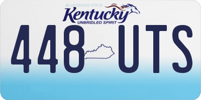 KY license plate 448UTS