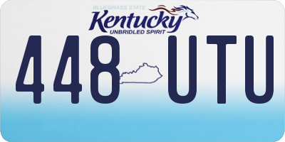 KY license plate 448UTU