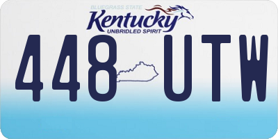 KY license plate 448UTW