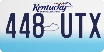 KY license plate 448UTX