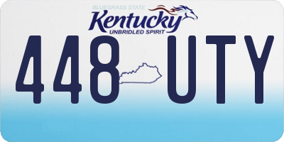 KY license plate 448UTY