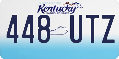 KY license plate 448UTZ