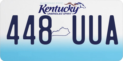 KY license plate 448UUA