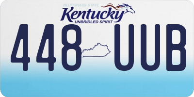 KY license plate 448UUB