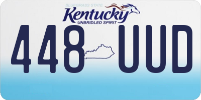 KY license plate 448UUD