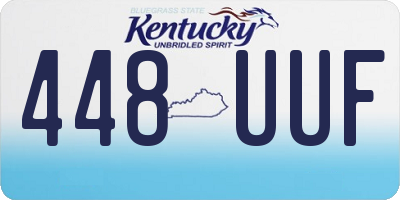KY license plate 448UUF